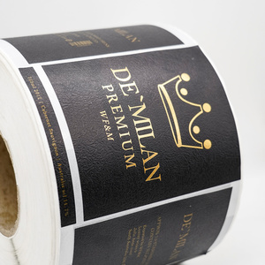 Etiquetas para Botellas de Whisky con Estampado en Relieve de Lámina Dorada, UV Localizado y Textura en Relieve, Etiquetas para Botellas de Vino en Papel - Product Image 2