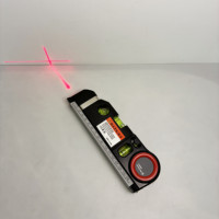 Outil de mesure de précision multifonction 3 en 1 : mètre laser horizontal et vertical, règle et niveau à bulle