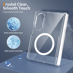 Étui de téléphone portable magnétique transparent pliable pour Samsung Z Fold 8 avec protection de la charnière, anti-rayures, antichoc - Product Image 3