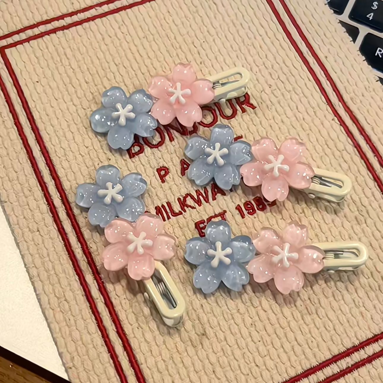 Summer Beach Cherry Blossom Hair Clip Sweet Cute Resin Hair Clip