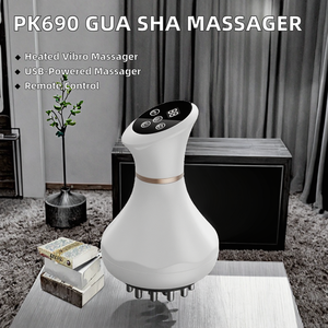 PK690 meridiano eléctrico Mini portátil Gua Sha dispositivo hogar de cuerpo completo ventosas vibrador calefacción masajeador Control remoto inalámbrico - Product Image 2
