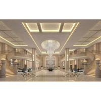 Dalle de marbre travertin beige de Fujian, Chine, polie, imperméable, décoration intérieure, revêtement mural en pierre naturelle classique, carreaux, panneaux