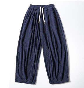 กางเกงขายาวบุขนหนานุ่มสำหรับผู้ชาย ผ้าลูกฟูก ไซส์ใหญ่ ทรงหลวม ขากว้าง กางเกงลำลองสำหรับฤดูใบไม้ร่วงและฤดูหนาว - Product Image 2