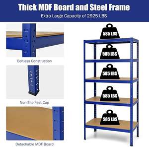 Estantería Metálica, Estantería Ligera Apilable, Estanterías para Apilar Mercancías, Estantería Galvanizada Anticorrosión, Estantería para Exhibición de Herramientas - Product Image 2