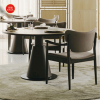 Ensemble de table et de chaises rectangulaires en bois foncé de style moderne et haut de gamme pour restaurant, chaises de café, mobilier de café