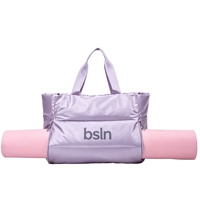 Sac fourre-tout de yoga OEM grande capacité, tendance et brillant pour femme, avec compartiment pour tapis, personnalisable avec logo, idéal pour la gym, le fitness, l'entraînement et les voyages