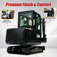Prix promotionnel CE EPA EURO 5 Mini-excavatrice à moteur Kubota 3,5 tonnes pour usage domestique, petite pelle sur chenilles, excavatrices 1 tonne 2 tonnes