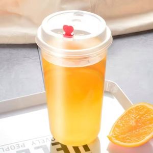 Tapas de Vasos Desechables Transparentes en Forma de U de PP de 90 mm con Logotipo Personalizado para Café, Té, Jugo, Té de Burbujas, Agua Mineral, Tequila - Product Image 4