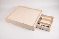 Plateau à capsules de café en cuir personnalisé (style londonien), organisateur pour bar à café, plateau de réception/accueil pour hôtels.