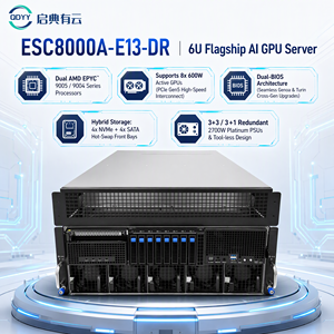 เซิร์ฟเวอร์ GPU แบบแร็ค ESC8000A-E13-DR 6U รองรับ GPU 8 ตัว กำลังไฟ 600W ใช้ได้กับ AMD EPYC 9004/9005 พร้อมช่องใส่ SAS/NVMe ขนาด 2.5 นิ้ว 8 ช่อง แบบ Barebones มีสินค้าในสต็อก - Product Image 1