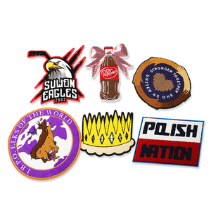 Factory Wholesale Custom Letter Chenille Patch Iron On Hoodie No Minimum Design Heart Chenille Patches - Product Image 4