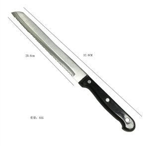 Cuchillo de cocina DFB817 con hoja fija dentada para cortar pan, jamón y pasteles. - Product Image 3