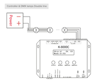 K8000C DMX512 LED Pixel RGB Color Controlador DE LA K-8000C Controlador a todo Color para WS2811 WS2812 SK6812 Tira de LED Módulo LED