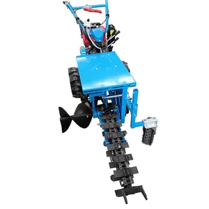 saloni hochwertige mini-doppel-lauf handgrabenmaschine traktor hydraulische kette grabengraben
