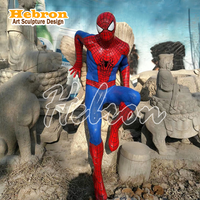 Sculpture de Spiderman en fibre de verre sur mesure, personnage de super-héros, taille réelle