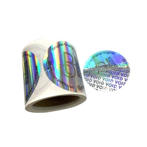 Custom Printing Metallic Foil Effect Holographic Label,Personalized Round Hologram <b>Sticker</b> For Bottle Cap And Jar - Product Image 1