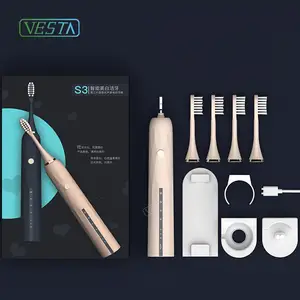 Vesta 360 درجة فرشاة الأسنان الكهربائية IPX7 عالية بالطاقة الكهربائية قابلة للشحن اللاسلكي فرشاة أسنان سونيك