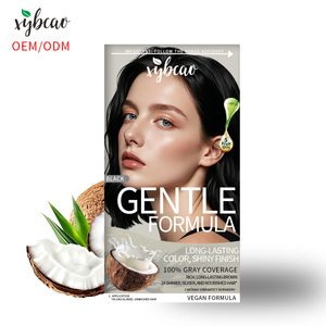 Crème colorante capillaire noire naturelle, couvrance totale, longue durée, brillance lisse, hydratante, formule douce, salon OEM ODM - Product Image 1