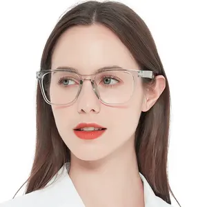 Cheap New Unique Anti-blue Light Eyeglasses Frame Reading Glasses Women Square Fashion Oversized Eyeglasses Frame Eyewear