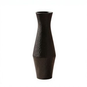 Jarrón Decorativo de Metal Negro de Lujo, Moderno, con Textura Rugosa, Alto, para Flores, para Hogar, Oficina, Vestíbulo, Diseño de Interiores, Venta al Por Mayor - Product Image 1