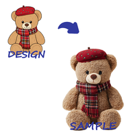 Porte-clés singe en peluche personnalisé - Jouets en peluche super doux avec rembourrage en coton PP, doublure en maille, fonction réconfortante, pas cher