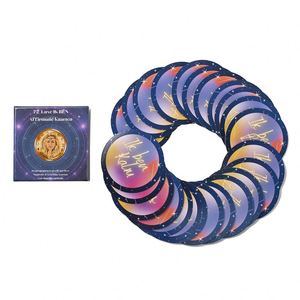 72 Tarjetas de Afirmación Ik Ben, Forma Redonda, Acabado Brillante, Colección Fantasía, Mazo de Cartas de Tarot Personalizado con Caja - Product Image 1