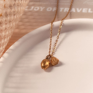 Collar con Colgante de Corazón de Acero Inoxidable con Baño de Oro de 18K, Engaste de Bisel, Joyería de Fiesta, Estilo Clavícula para Mujer - Product Image 4