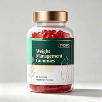 SYC BIO Gummies pour adultes sans sucre, mélange de fibres végétales, gestion du poids, 60 unités, soutien au sommeil avec mélatonine et L-théanine, format portable
