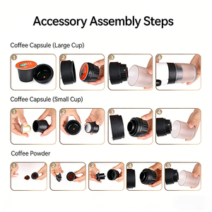 เครื่องชงกาแฟแคปซูลพลาสติกแบบพกพา อัตโนมัติ ใช้ไฟฟ้า ชาร์จผ่าน USB ไร้สาย สำหรับเดินทาง ทำกาแฟเอสเพรสโซ - Product Image 5