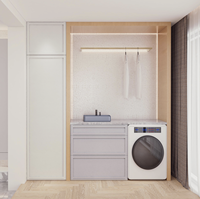 Armoire à linge en aluminium sur mesure, design moderne et écologique, meubles de salon pour villas, appartements et hôtels
