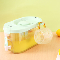 Distributeur de boissons en plastique Récipient de jus d'eau pour réfrigérateur Distributeur de boissons avec robinet
