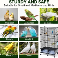Cage à oiseaux polyvalente multicouche empilable, grande cage d'élevage pour oiseaux, plateau amovible en fil de fer pour agapornis, perruche, ara, perroquet