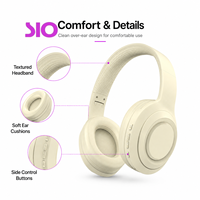Casque sans fil Gertek avec affichage du niveau de batterie, connexion multipoint, stéréo 12H, BT 5.0