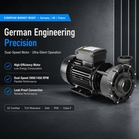 Bomba de Spa de 2 Velocidades y 3HP, 230V, Conector AMP, Unión de 2 Pulgadas (60.3mm), Certificación CE, Motor PROWAY de Doble Velocidad para Jacuzzi/Bañera de Hidromasaje