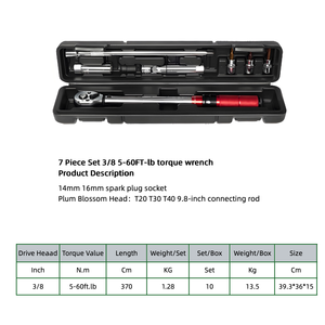 15-Piece <strong>Set</strong> 1/4\" 2-24N.m Steel Hand Tool Kit Bicyclic <strong>Tube</strong> Torque <strong>Wrench</strong> for Garden Tool Repair Case Included OEM - Product Image 6