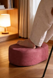 Taburete Bajo Redondo, Apilable, Impermeable y Elegante para Dormitorio, Sala de Estar y Hogar, para Descansar los Pies y Guardar Zapatos, Venta al Por Mayor - Product Image 5