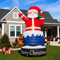 Décoration de Père Noël gonflable géante personnalisée pour les événements de Noël et les expositions commerciales