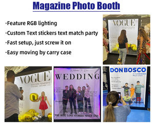 Boîte de photomaton en tissu personnalisable avec logo couleur, impression en libre-service pour appareils photo reflex/appareils photo/iPad/smartphones, idéale pour événements de mariage - Product Image 2