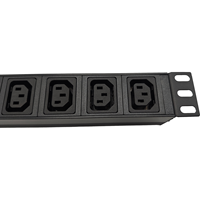 IEC C13 Rack PDU 8 Steckdosen C14 Eingang 1,5U Aluminiumgehäuse 10A 220-250V Mit 2P Schutzschalter und Anzeigelampe Einheit Schrank