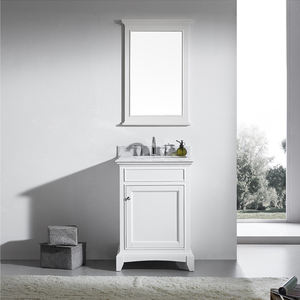 Meuble-lavabo de salle de bain 24 pouces avec vasque en céramique de style transitionnel, en contreplaqué de bois massif, tiroirs à fermeture amortie, vasque en céramique fabriquée au Vietnam - Product Image 2