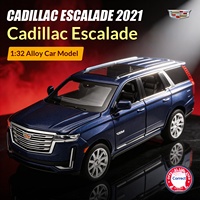 Modèle de voiture en alliage Cadillac Escalade 2021 édition 1:32, collection de jouets en boîte avec fonction de contrôle de la force, pour les enfants de 0 à 24 mois