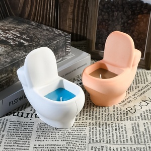 Molde de silicona con forma de inodoro 3D para velas, para decoración del hogar DIY, ecológico y apto para lavavajillas, molde de resina - Product Image 1
