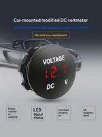 Voltmeter Baterai Mobil 12V 24V Universal Tahan Air dengan Layar LED dan Perlindungan Beban Berlebih Pengukur Tegangan