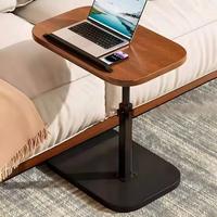 Table d'appoint mobile moderne en métal avec lumière intégrée, extensible, rotative et à hauteur réglable pour salon, chambre, villa, hôtel