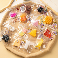 Set de Llaveros Kawaii con Forma de Comida, Lindos Llaveros de Postres, Waffle, Donut, Sandía, Queso, Venta al por Mayor, Recuerdos para Fiestas, Regalos, Juguetes a Granel