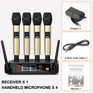 Dx4 Chất Lượng Cao Micro Không Dây Hệ Thống Cầm Tay Mic Karaoke Hát <span class=keywords><strong>Microphone</strong></span> Cho Bài Phát Ngôn - Product Image 6