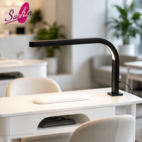Lampe à ongles demi-lune LED, lampe de table pour manucure, lampe de spa beauté, lampe d'extension de cils, lampe de bureau arquée avec pince pour salon de manucure