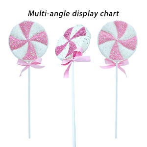 Sucettes de Noël personnalisées en vrac, mignonnes, roses et rouges, avec nœud décoratif, pour Noël, sucettes scintillantes, décoration de fête pour enfants à la maison - Product Image 6