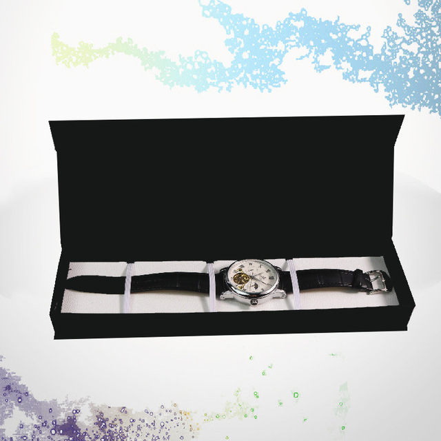 Magnetic Clamshell Watch Box with Leather Lining Customizable Branding Paper Material Single Watch Boyang Packaging