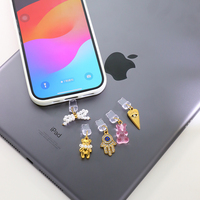 Bouchon anti-poussière transparent pour téléphone et tablette, adapté aux ports de charge Apple Type-C et Android, bouchon créatif pour trou de téléphone DIY